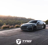Audi S5 A5 (with s-line bumper, does not base model) B9.5 2020-ON with Aftermarket Parts - V1 Style Front Lip Pre-preg Carbon Fiber from Karbel Carbon